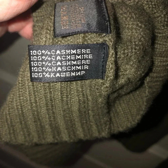 Ralph Lauren Black Label Cashmere Cable Knit Long Sleeve Sweater Size Large - Picture 5 of 7